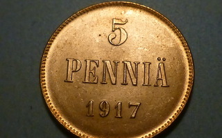 5 penniä kupari 1917 #36
