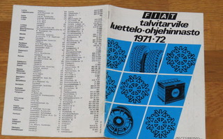 1971 72 Fiat tarvikkeet esite - 24 siv - KUIN UUSI