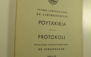Suomen lakimiesliiton lakimiespäivien pöytäkirja 1969