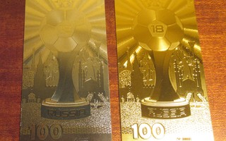 Russia kullattu ja hopeoitu seteli 100 ruplaa