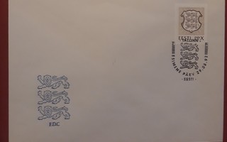 Viro 1992 - Vaakuna X ruskea  FDC