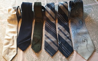 6kpl kotimaisia retro/vintage kravatteja