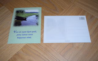 postikortti vene vesi ruohikko järvimaisema