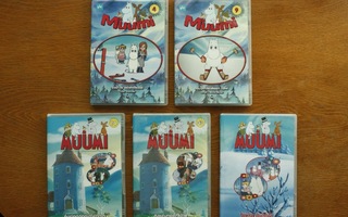 5 kpl Muumi DVD mm. Auringonpimennys