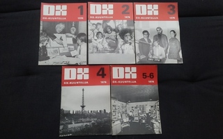 DX-KUUNTELIJA lehden 1976 koko vuosikerta (5 kpl)