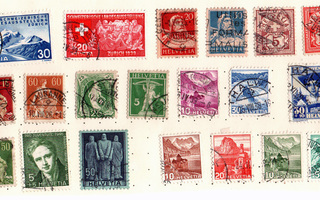 Vanhoja postimerkkejä Sveitsi