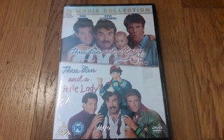 Kolme miestä ja baby & Kolme miestä ja pikkuneiti DVD *muove