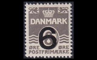 Tanska 254_I ** Aaltoviiva 6/8 öre päällepainama (1940)