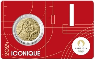 ** RANSKA 2€ 2024 Pariisin olympialaiset BU coin card **