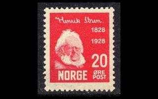 Norja 139 ** Henrik Ibsen 20 öre (1928)