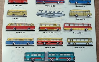 IKARUS - VOLVO iso postikortti bussi linja-auto