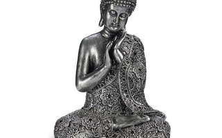 Koristehahmo Buddha Istuva Hopeinen 22 x 33 x 18