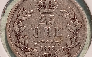 Ruotsi 25 öre 1855, Ag
