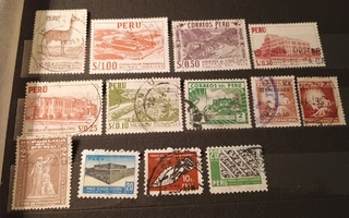 Peru postimerkit 13kpl