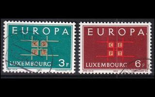 Luxemburg 680-1 o Europa (1963)