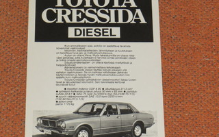 1980 Toyota Cressida Diesel esite - KUIN UUSI - suomalainen
