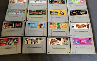 Super Famicom pelejä 16kpl