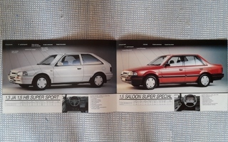 Mazda 323 erikoismallit -esite 1988