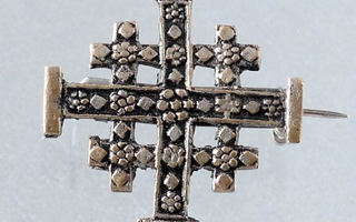 Vanha  Jerusalem Cross rintakoru, hopea