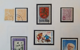 1974 Suomi postimerkki 9 kpl