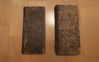 Vanha kirja 2 kpl (1823 ja 1859)