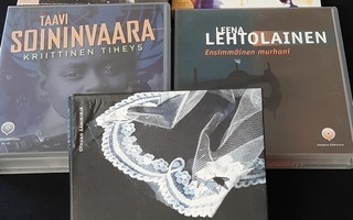 Äänikirjoja 5 teosta, yhteensä 40 cd levyä