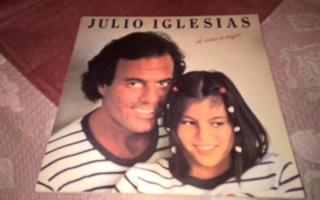 Hyväkuntoinen Julio Iglesiaksen LP De Nina a Mujer