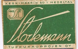 Tulitikkuetiketti Stockmann