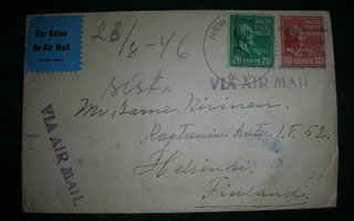2 kirjekuorta USA Suomeen