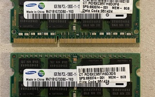 Kannetavan muistit 2kpl 8GB DDR3