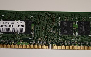 PC MUISTI SAMSUNG 1 GB 1RX8 PC2-5300U