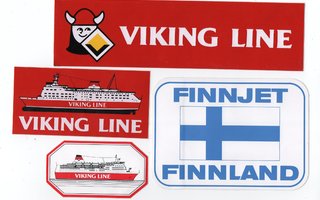 Viking Line, Finnjet. Neljä tarraa.