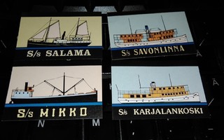 Laiva s/s Salama Savonlinna Mikko Karjalankoski etiketit
