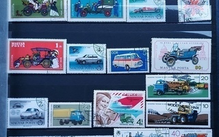 Auto aiheisia postimerkkejä 31 kpl mm. Fiat