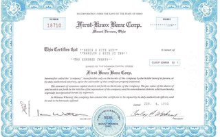 First-Knox Bank Corp. osakekirja