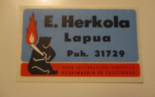TT ETIKETTI - E.HERKOLA LAPUA  H-0671