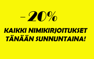 Tänään su 15.12. kaikki nimikirjoitukset alennuksessa!