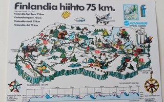 Finlandia-hiihto,jossa reitti, erikoisleimat Lahti 28.2.1982