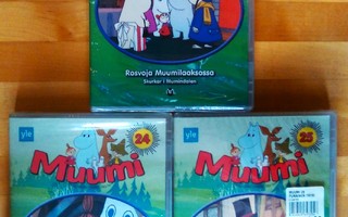 3kpl Muumi DVD uudet muoveissa