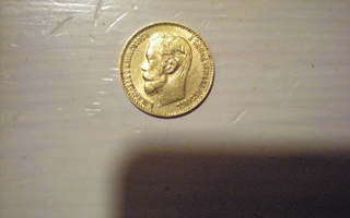 5 ruplan kultaraha 1899