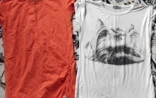 2 kpl oranssi  t-paita & koira t-paita