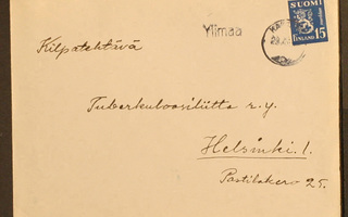 # 19234 # Pp Ylimaa + Karijoki kirje Helsinki