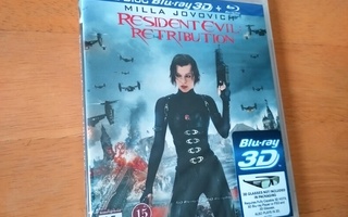 Resident Evil: Retribution (Blu-ray 3D + blu-ray, uusi)