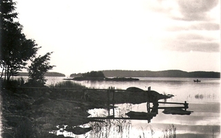 Joutseno v.1959 leimattu järvimaisema valokuvakortti