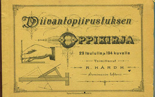 Viivantopiirustuksen oppikirja vuodelta 1888.