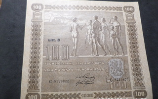 100  mk  1939  Litt. D    C 8726800  RAN / AAs  taittamaton