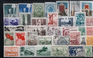CCCP NEUVOSTOLIITTO 1930-40 luku postimerkkejä */o 34 kpl