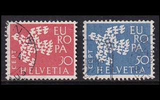 Sveitsi 736-7 o Europa (1961)