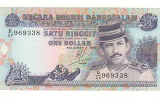 Brunei  1 Dollari  1995 pakkasileä seteli