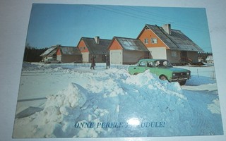 Viro, uusia taloja + Lada hangessa, pain. 1985, p. 1995